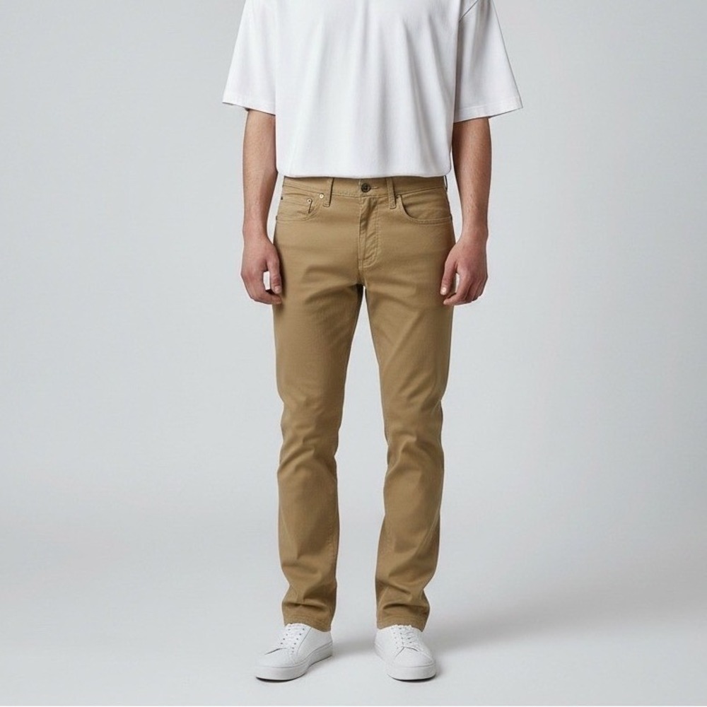 Rag & Bone Fit 2 Slim Khaki Chinos Mens 28 Cotton Button Fly Pants M1223O100KHI